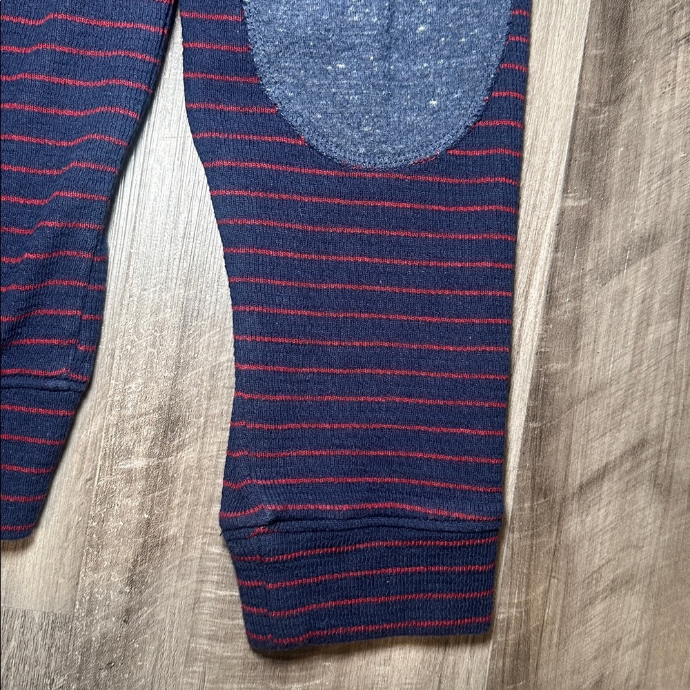 Jos. A. Bank 1905 Tailored Fit Navy and Red Striped Quarter Zip Pullover - XL - Picture 4 of 7